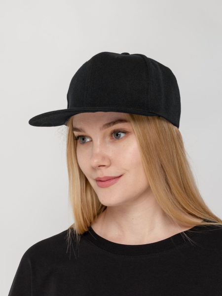 Бейсболки Snapback с прямым козырьком, черная