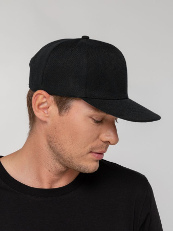 Бейсболки Snapback с прямым козырьком, черная