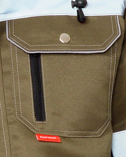 Костюм "Титан": куртка кор., п/комб. хаки с СОП тк.CROWN-230 (ЧЗ)